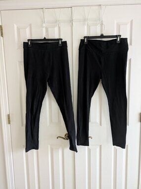 Lot of 2 Black Leggings, size L Wild Fable and size XL Forever 21 (similar fit)